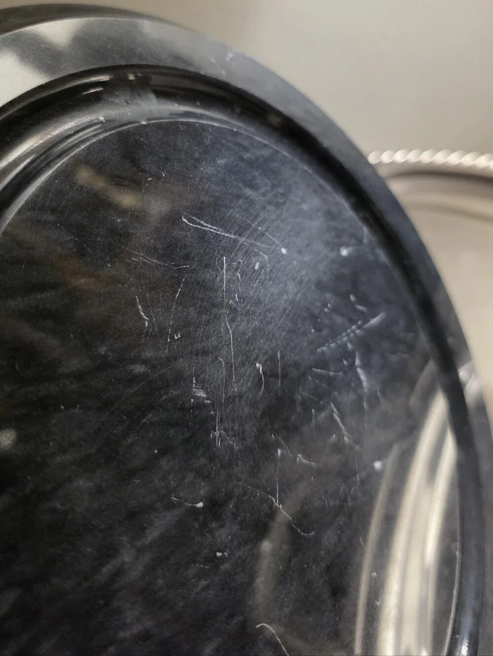 Vintage HIMARK Black Marble Cheese Board French Glass Dome Taiwan